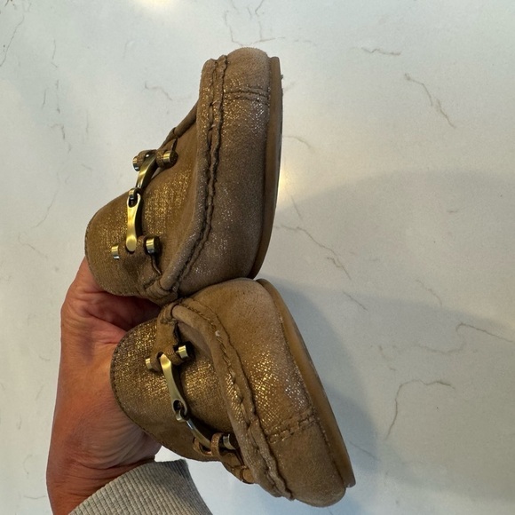 Donald Pliner Faye Light Bronze Distressed Metallic Bit Slide Mule / 7.5 - Picture 7 of 12